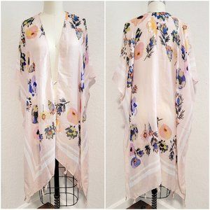 No Label Floral Cover-up Kimono